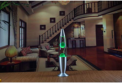 Novelty Table Lava Lamp with Soft Molten Green Lava