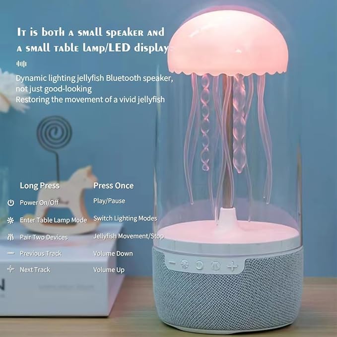 Jellyfish Lava Lamp Round Real Jellyfish Aquarium Lamp
