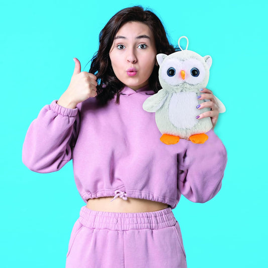 Plush Adorable Cute Owl Soft Toy | 30 CM (Grey)