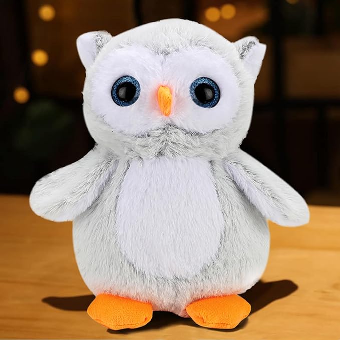 Plush Adorable Cute Owl Soft Toy | 30 CM (Grey)