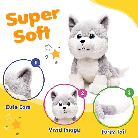 Plush Husky Dog, Adorable Gifts for Kids and Adult
